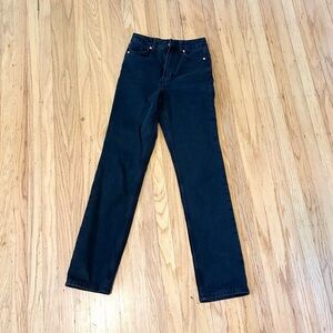 H&M BLACK “VINTAGE STRAIGHT” JEANS - Size 0